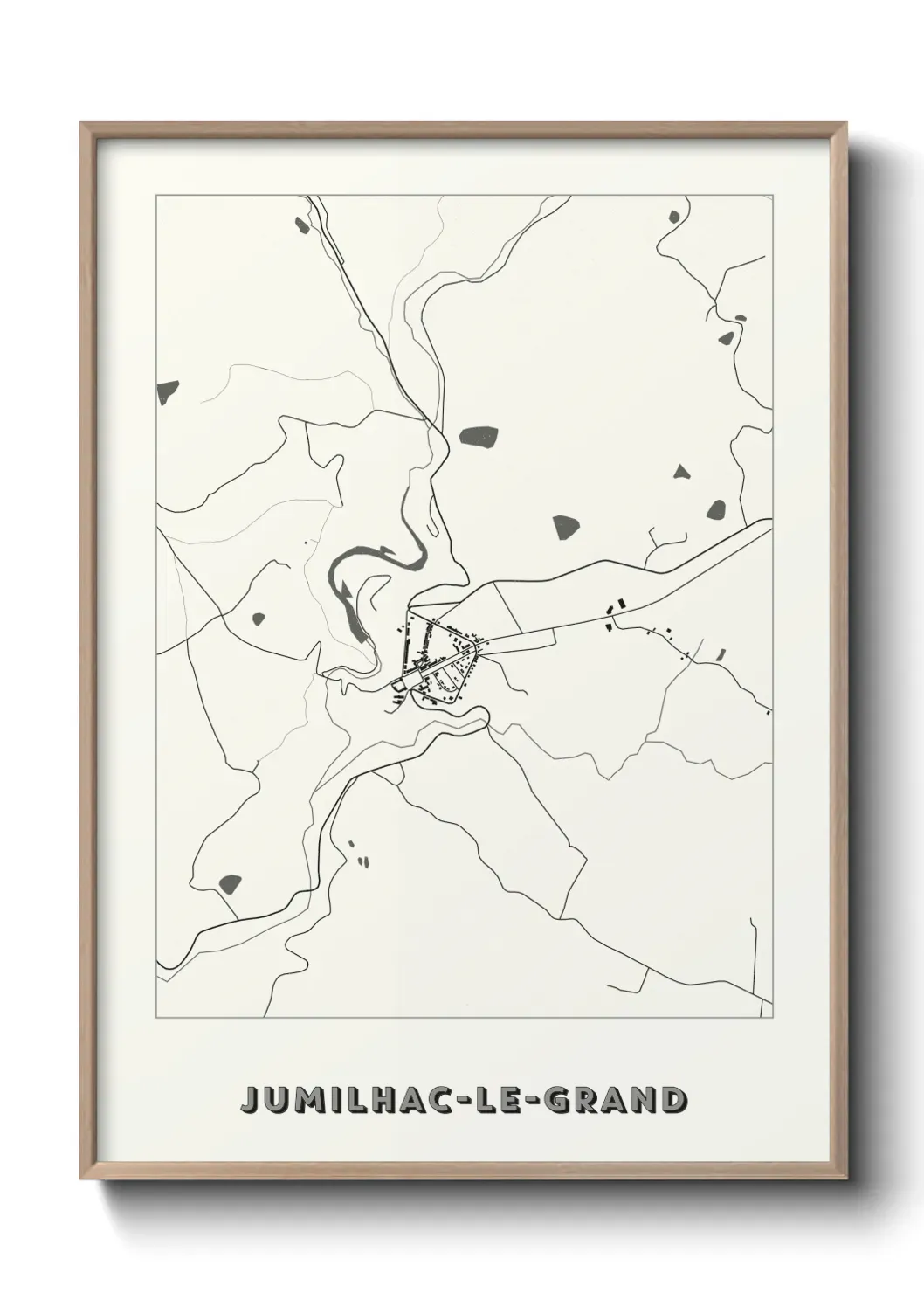 Un poster carte Jumilhac-le-Grand