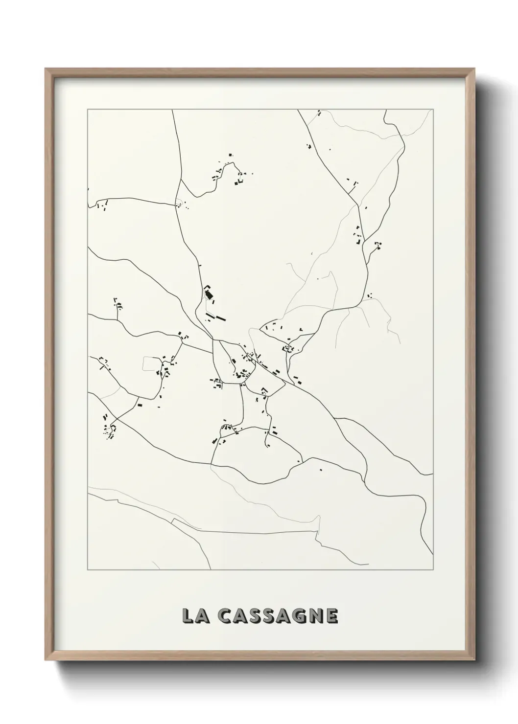 Un poster carte La Cassagne