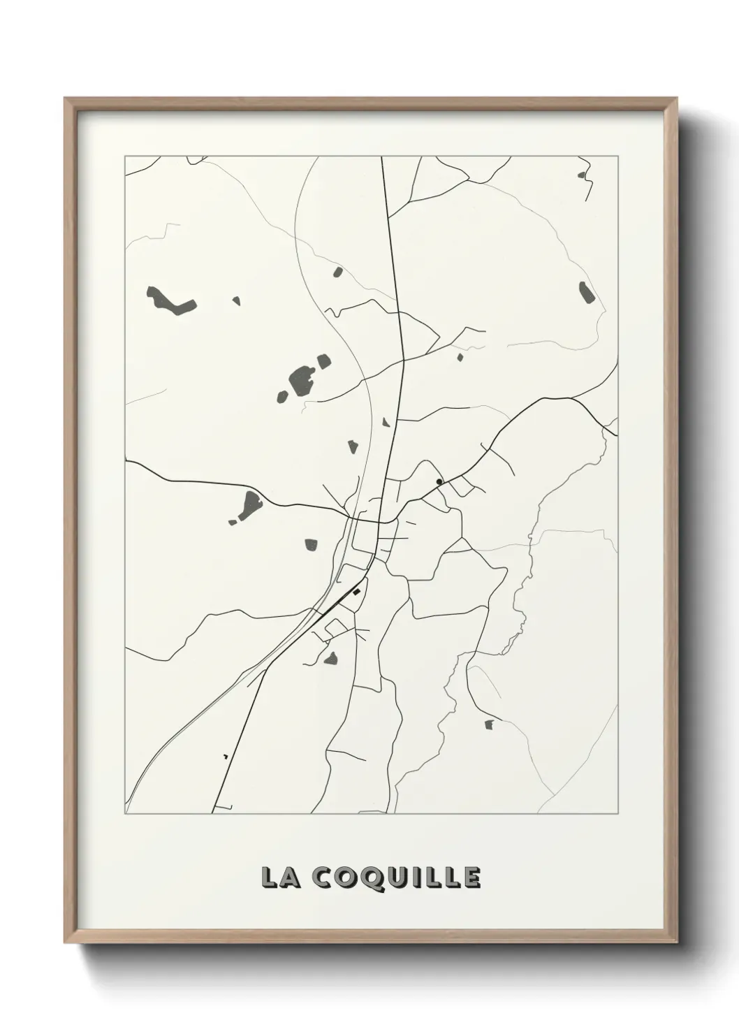 Un poster carte La Coquille
