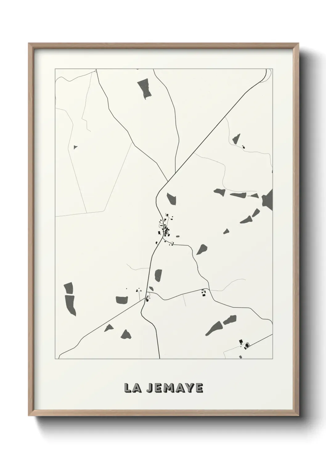 Un poster carte La Jemaye