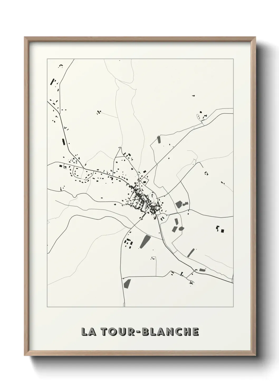 Un poster carte La Tour-Blanche