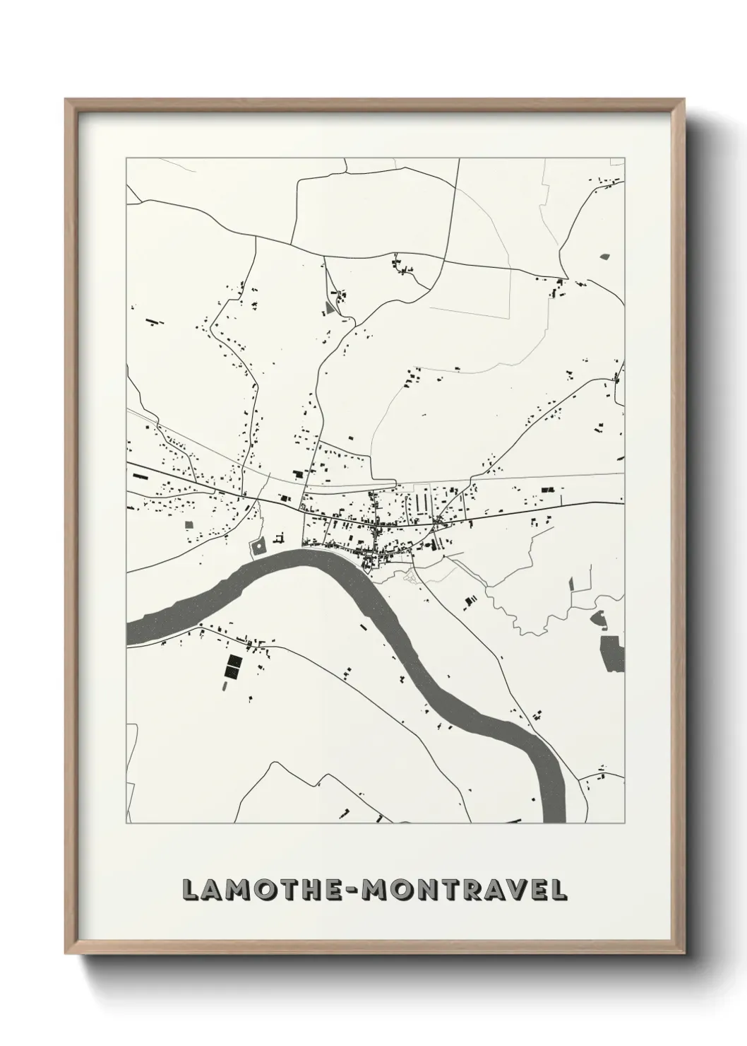 Un poster carte Lamothe-Montravel