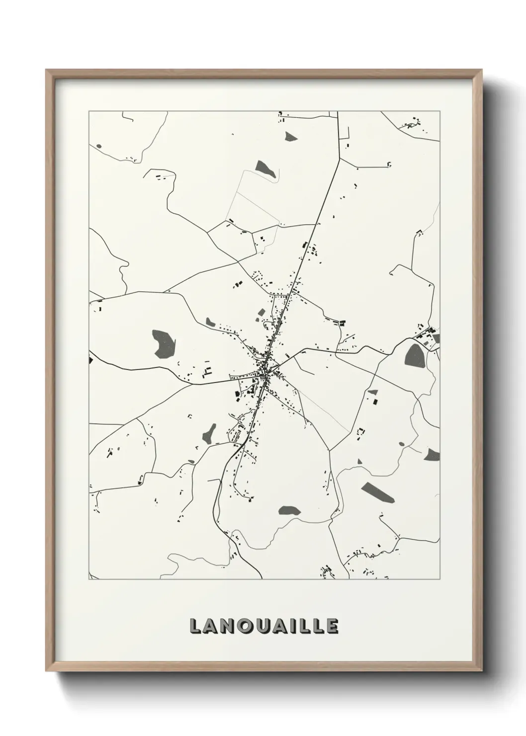 Un poster carte Lanouaille