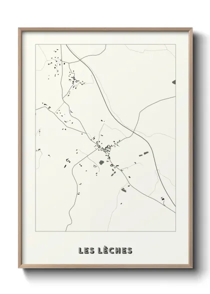Une affiche de carte sur Les Lèches