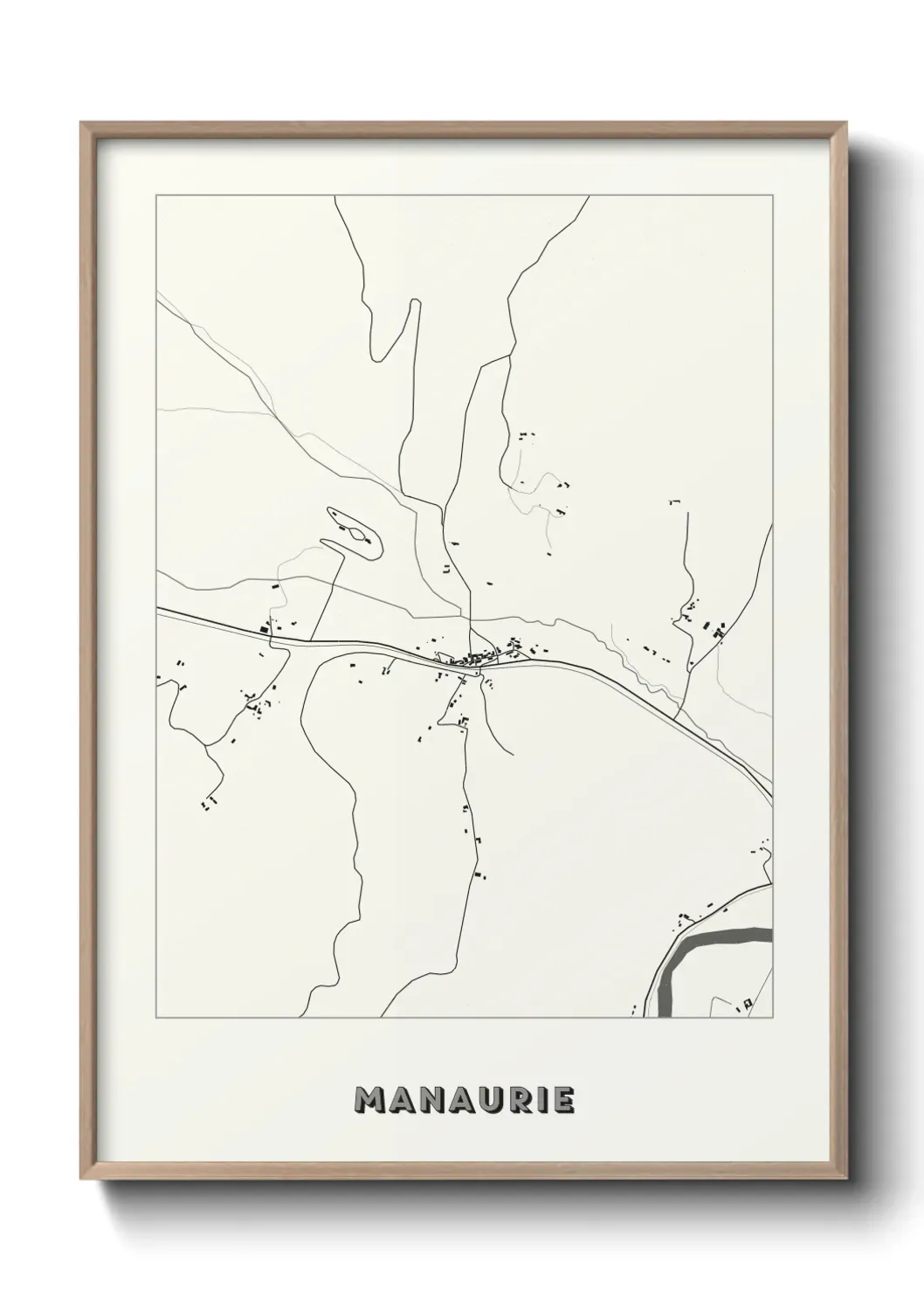 Un poster carte Manaurie