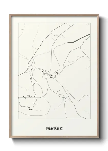 Une affiche de carte sur Mayac