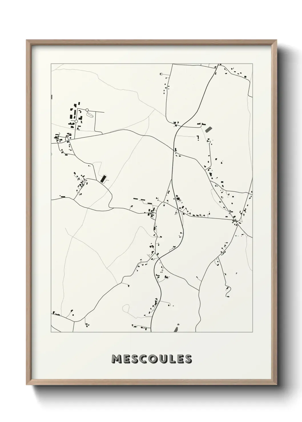 Un poster carte Mescoules