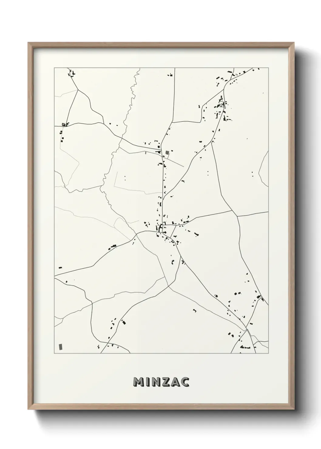 Un poster carte Minzac