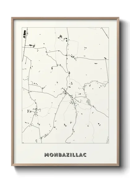 Une affiche de carte sur Monbazillac