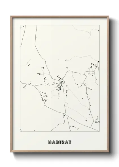 Une affiche de carte sur Nabirat