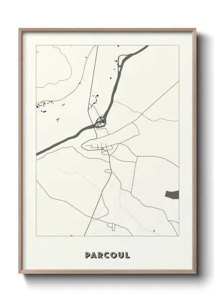 Une affiche de carte sur Parcoul