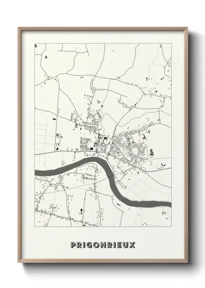 Une affiche de carte sur Prigonrieux