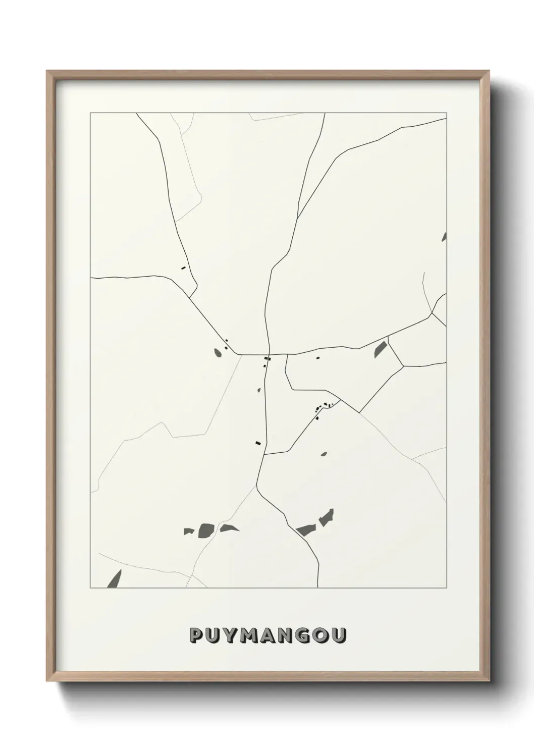 Un poster carte Puymangou