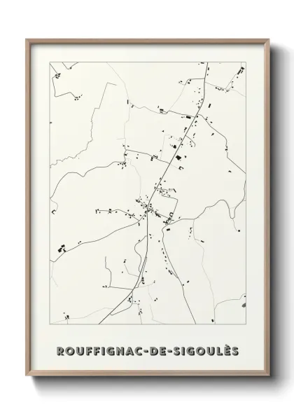 Une affiche de carte sur Rouffignac-de-Sigoulès