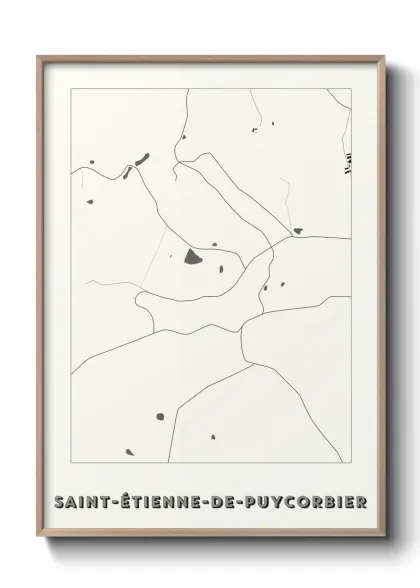 Une affiche de carte sur Saint-Étienne-de-Puycorbier