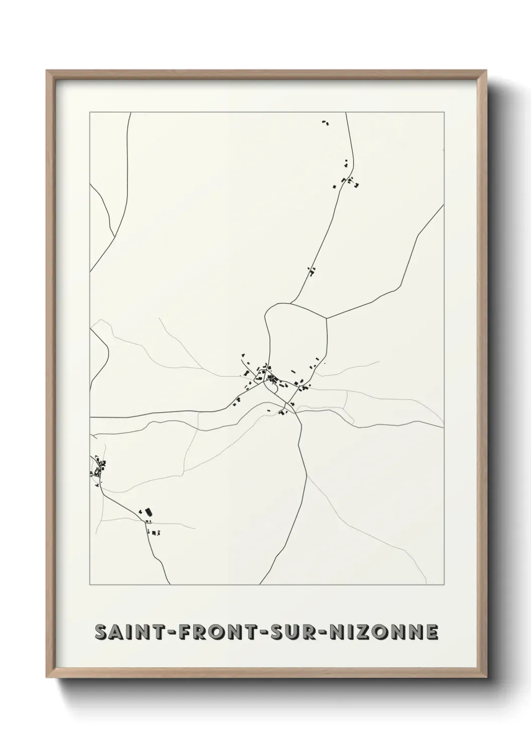 Un poster carte Saint-Front-sur-Nizonne