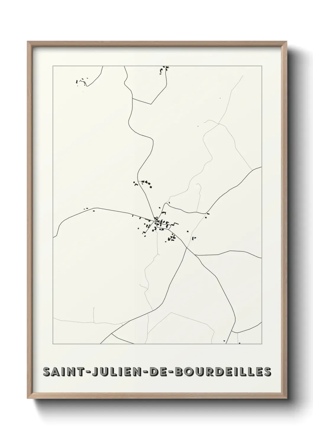 Un poster carte Saint-Julien-de-Bourdeilles