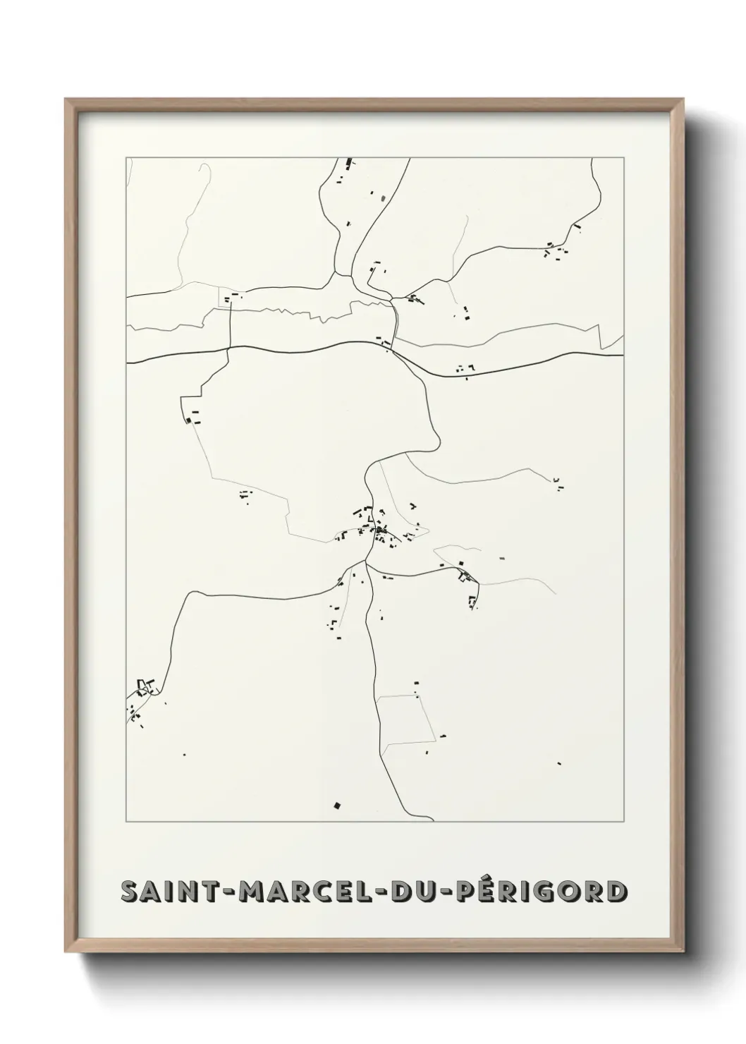 Un poster carte Saint-Marcel-du-Périgord