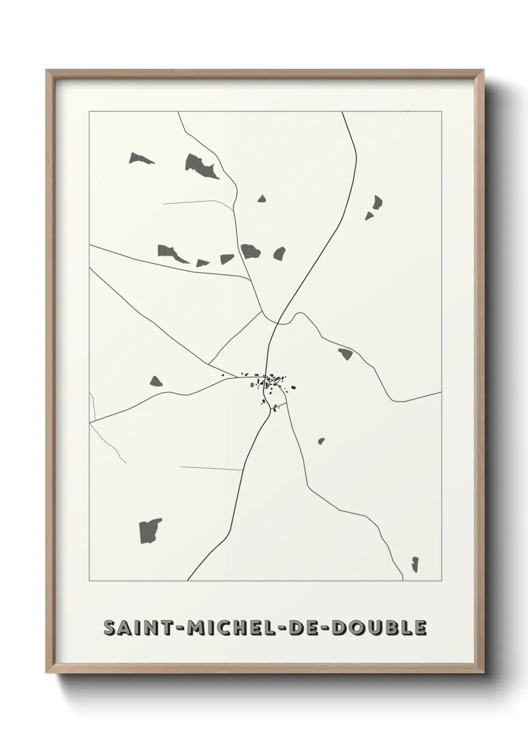 Un poster carte Saint-Michel-de-Double