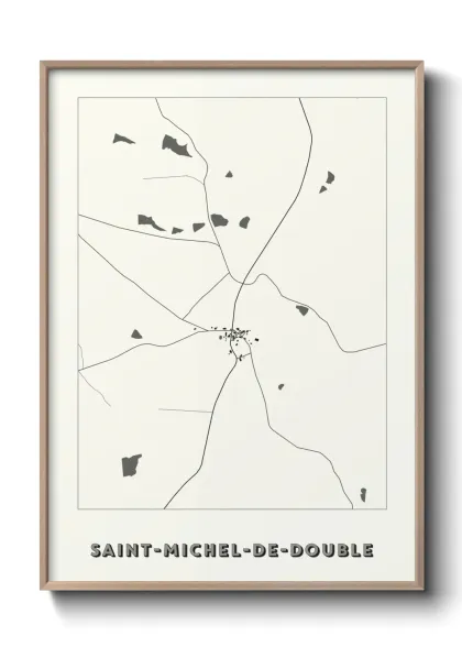Une affiche de carte sur Saint-Michel-de-Double