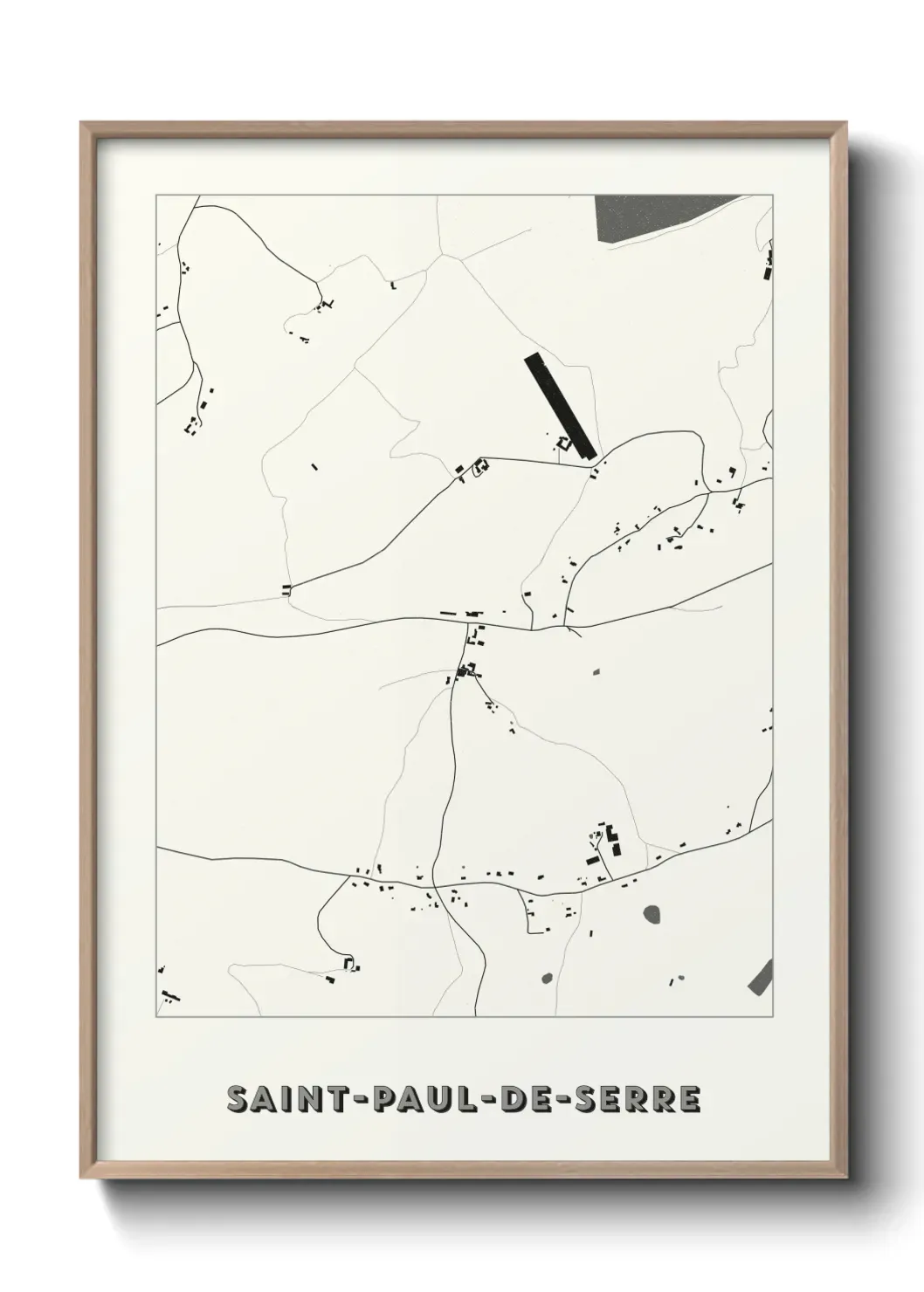 Un poster carte Saint-Paul-de-Serre