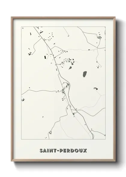 Une affiche de carte sur Saint-Perdoux