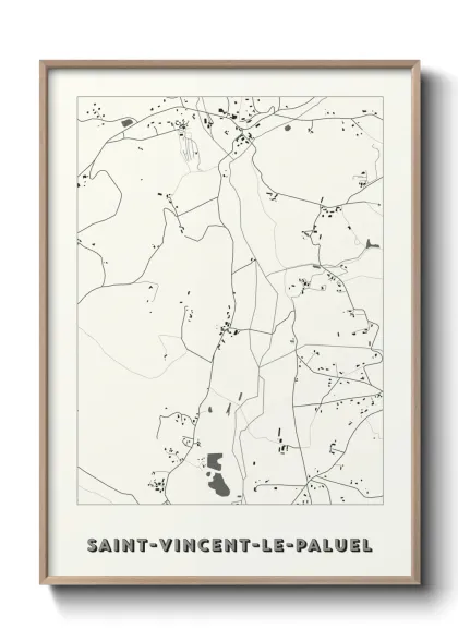 Une affiche de carte sur Saint-Vincent-le-Paluel