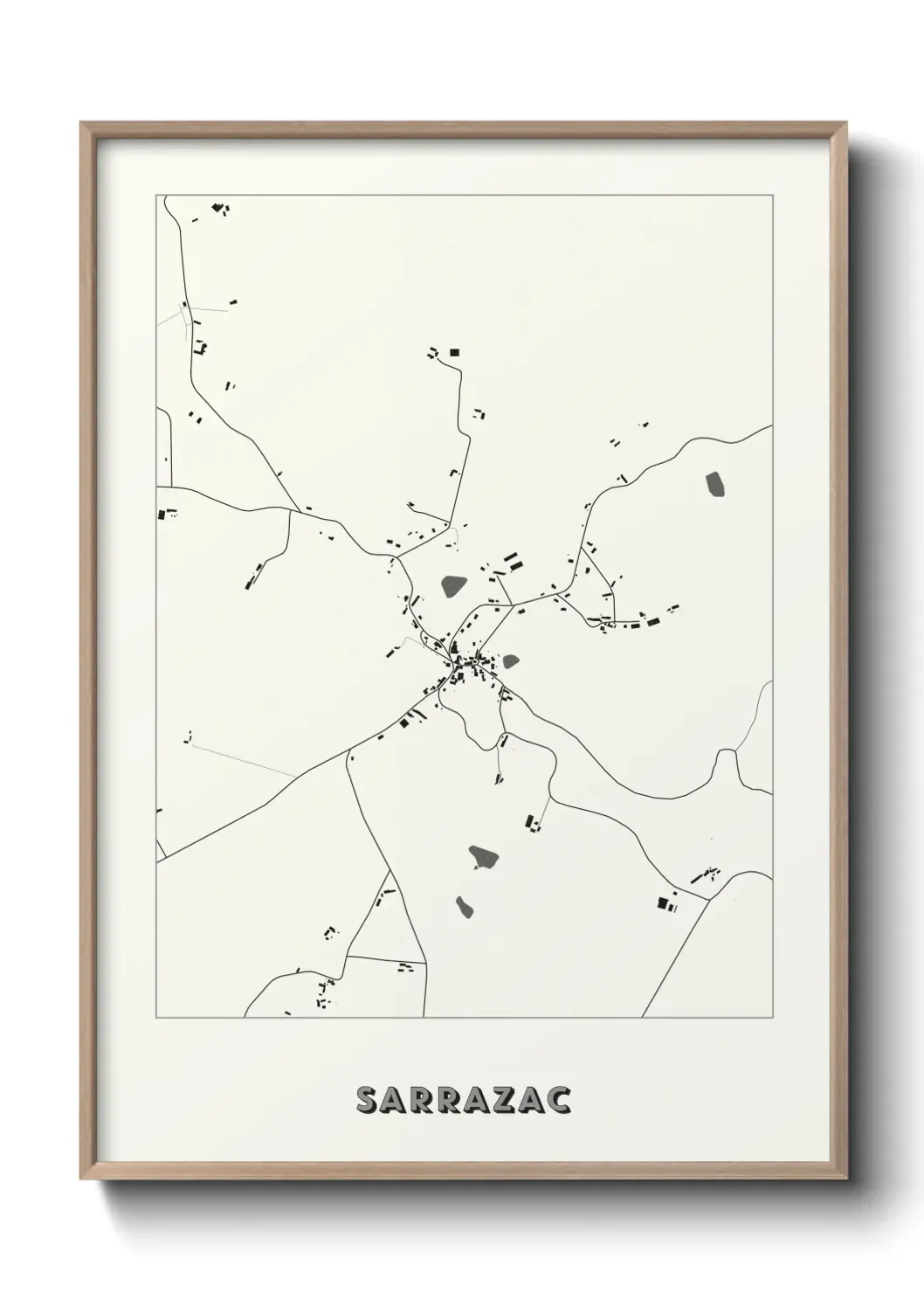 Un poster carte Sarrazac