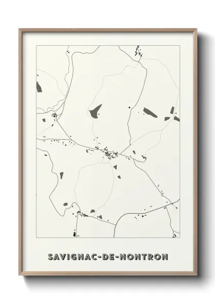 Une affiche de carte sur Savignac-de-Nontron