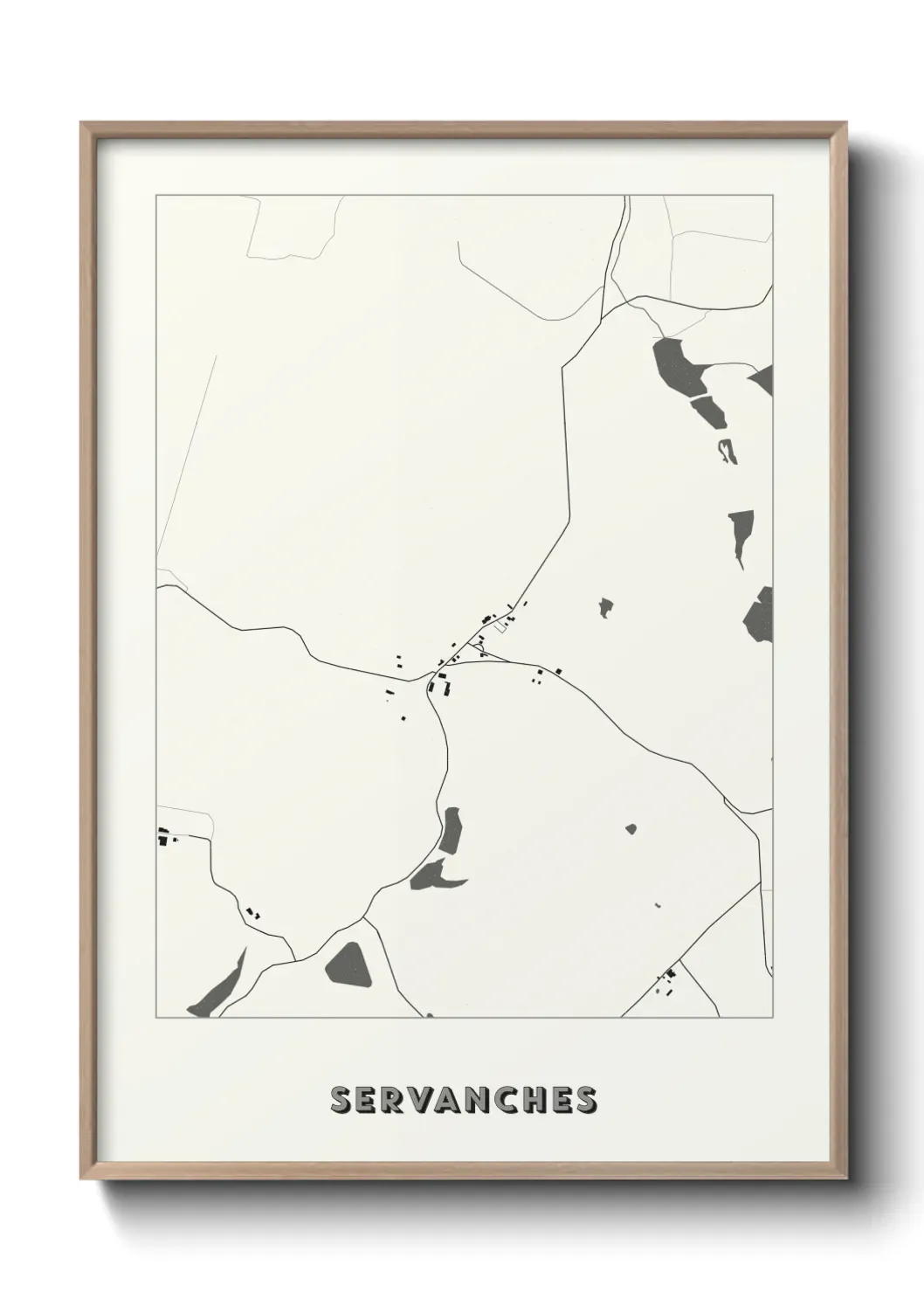 Un poster carte Servanches
