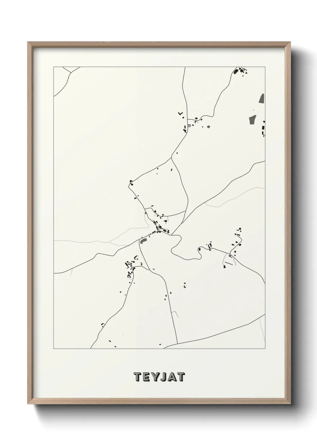 Un poster carte Teyjat