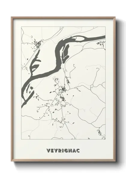 Une affiche de carte sur Veyrignac