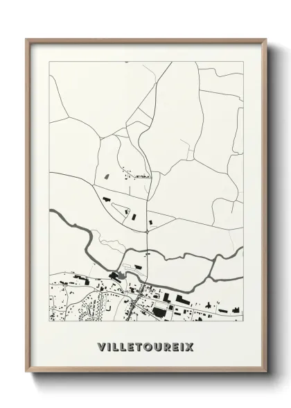 Une affiche de carte sur Villetoureix