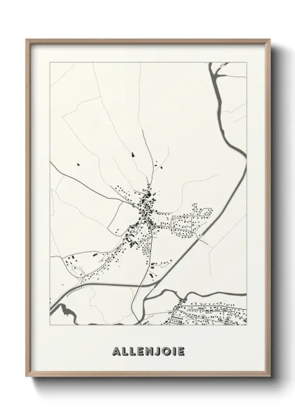 Une affiche de carte sur Allenjoie