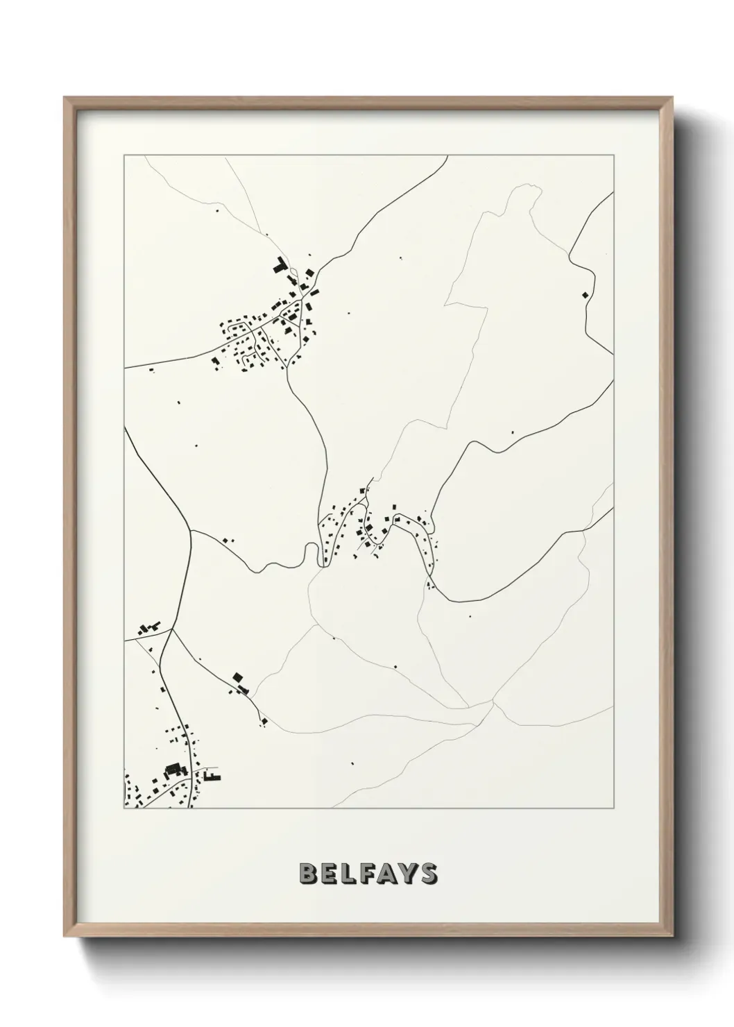 Un poster carte Belfays