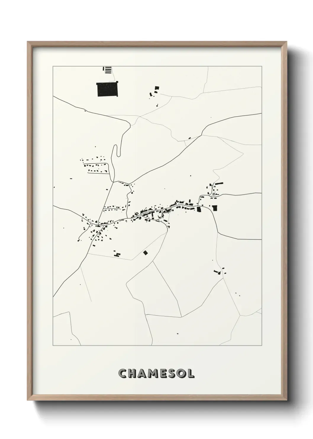 Un poster carte Chamesol