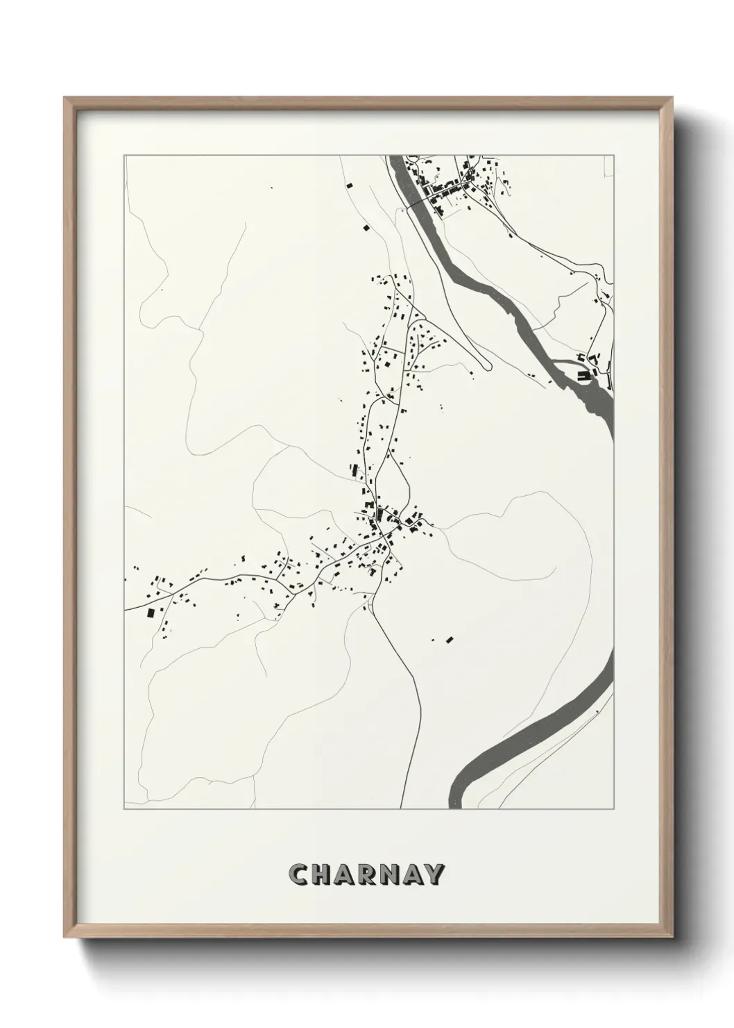 Un poster carte Charnay