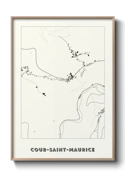 Une affiche de carte sur Cour-Saint-Maurice