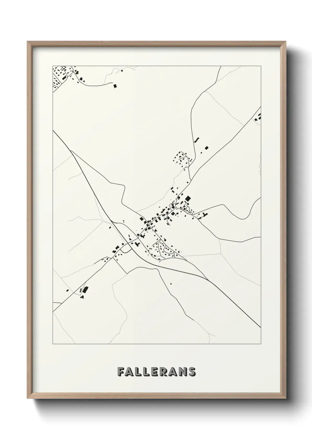 Un poster carte Fallerans