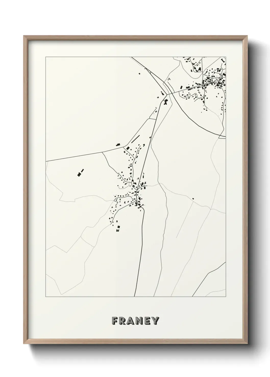 Un poster carte Franey