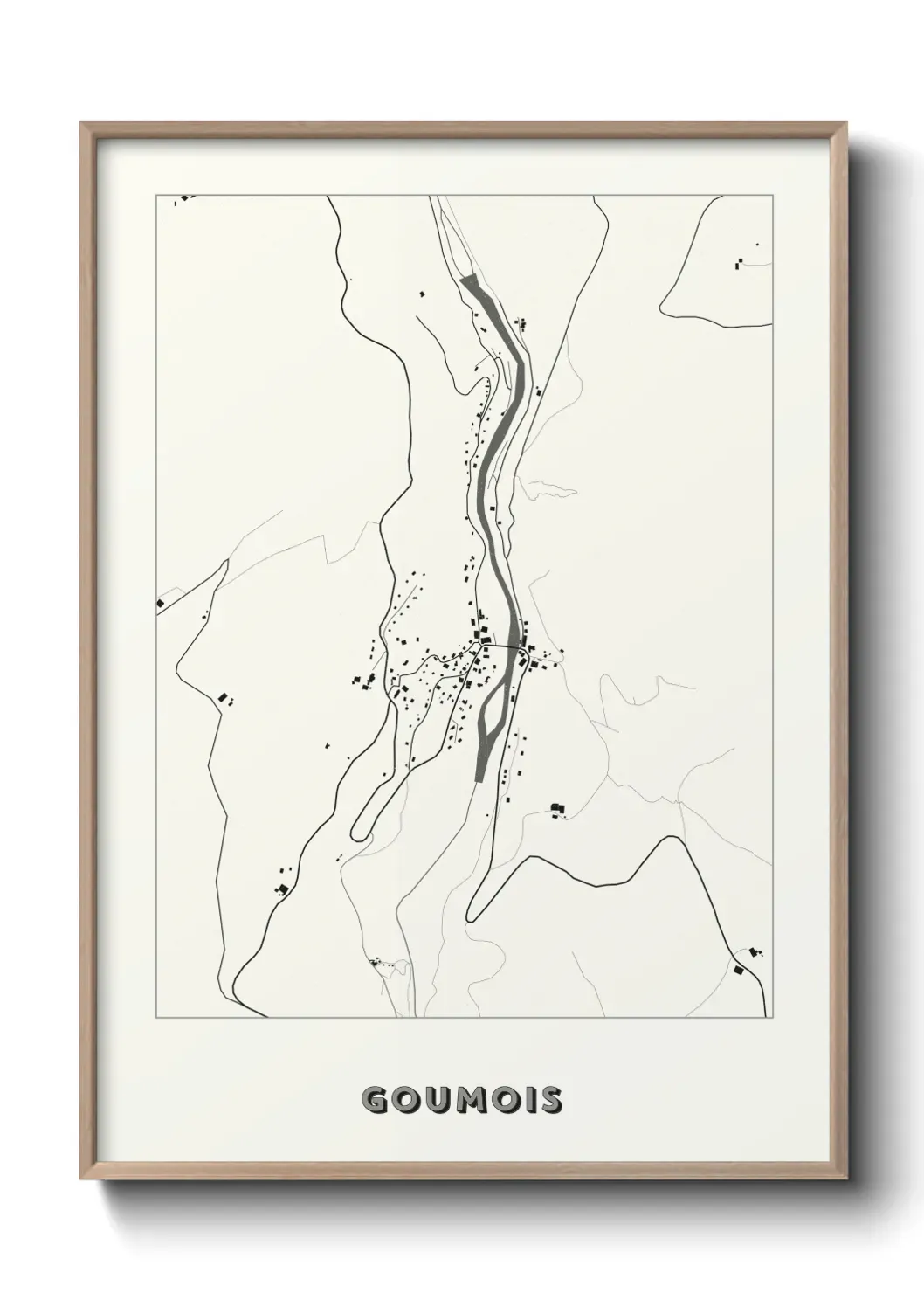 Un poster carte Goumois
