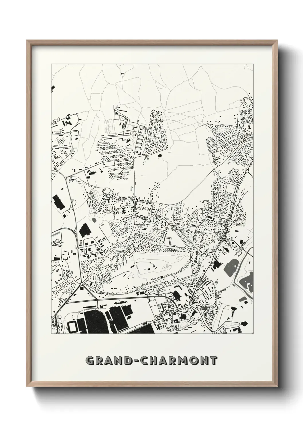 Un poster carte Grand-Charmont