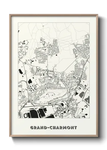 Une affiche de carte sur Grand-Charmont
