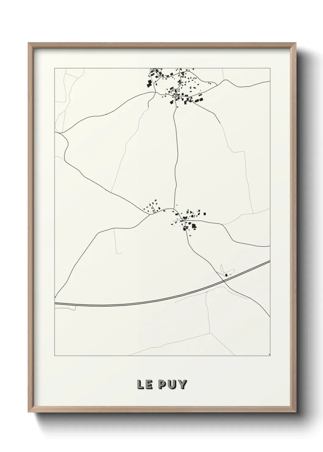Un poster carte Le Puy