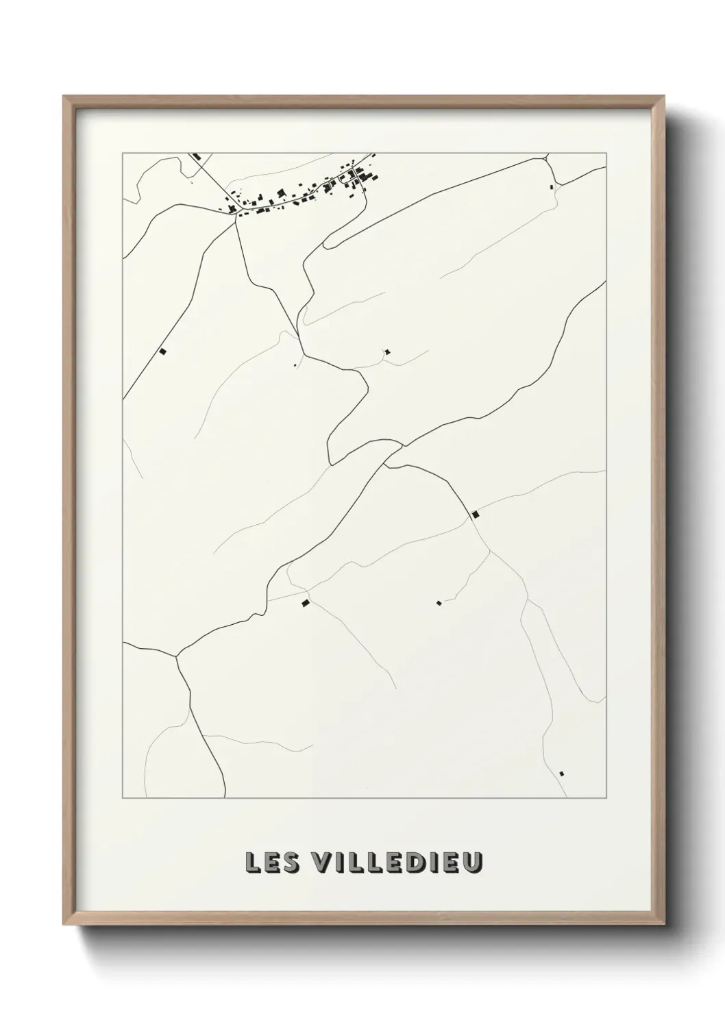 Un poster carte Les Villedieu