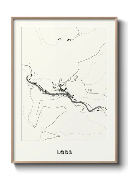 Une affiche de carte sur Lods