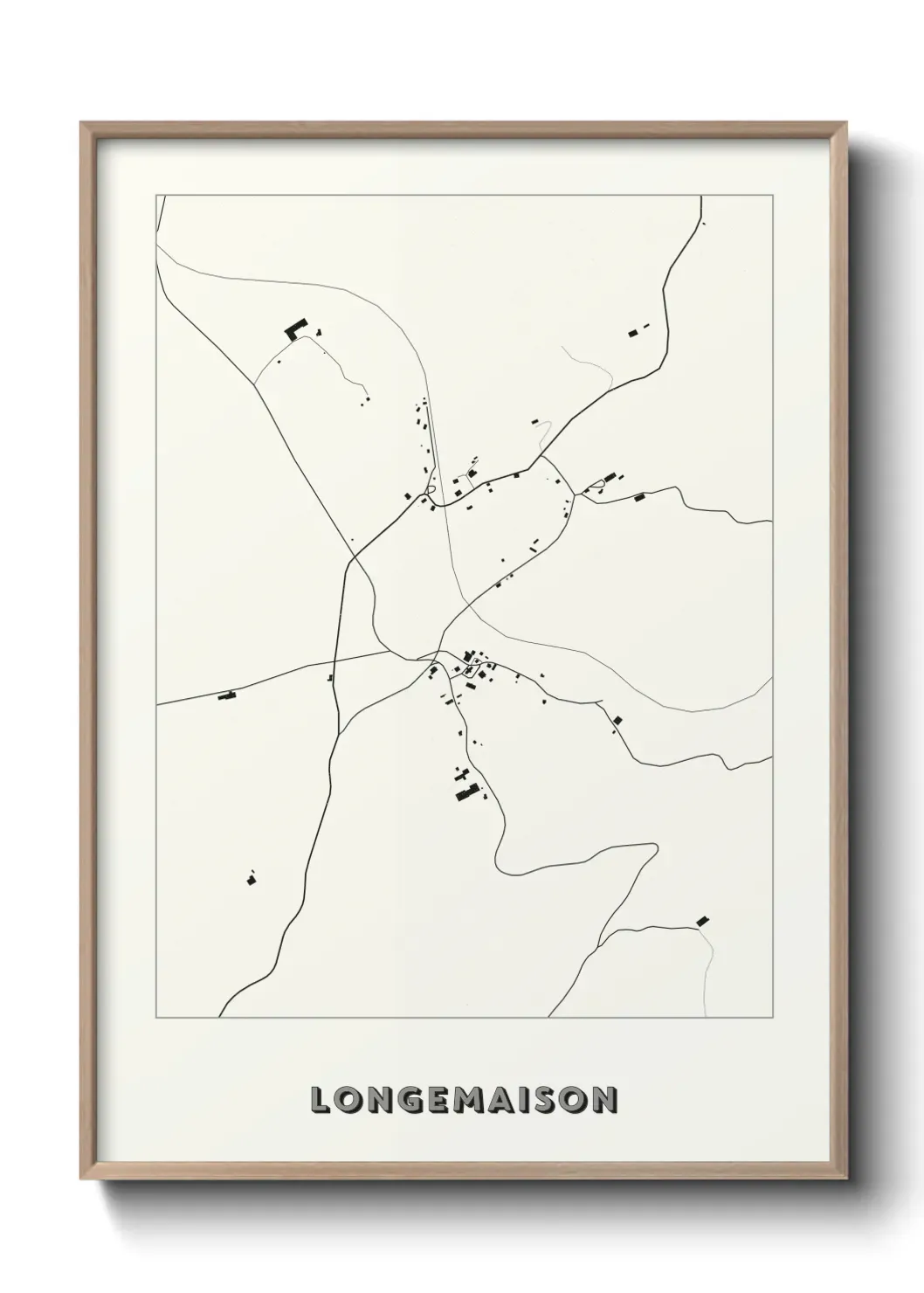 Un poster carte Longemaison