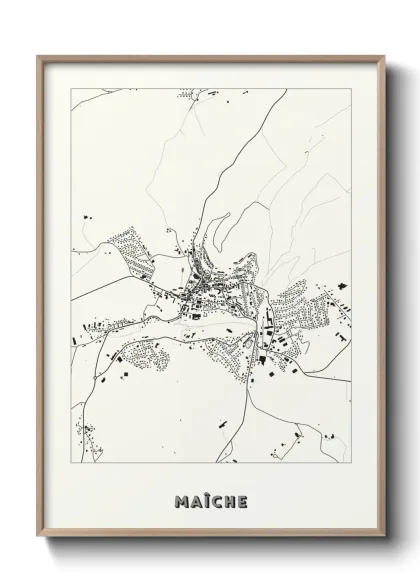 Une affiche de carte sur Maîche