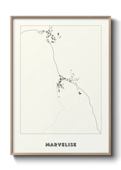 Une affiche de carte sur Marvelise