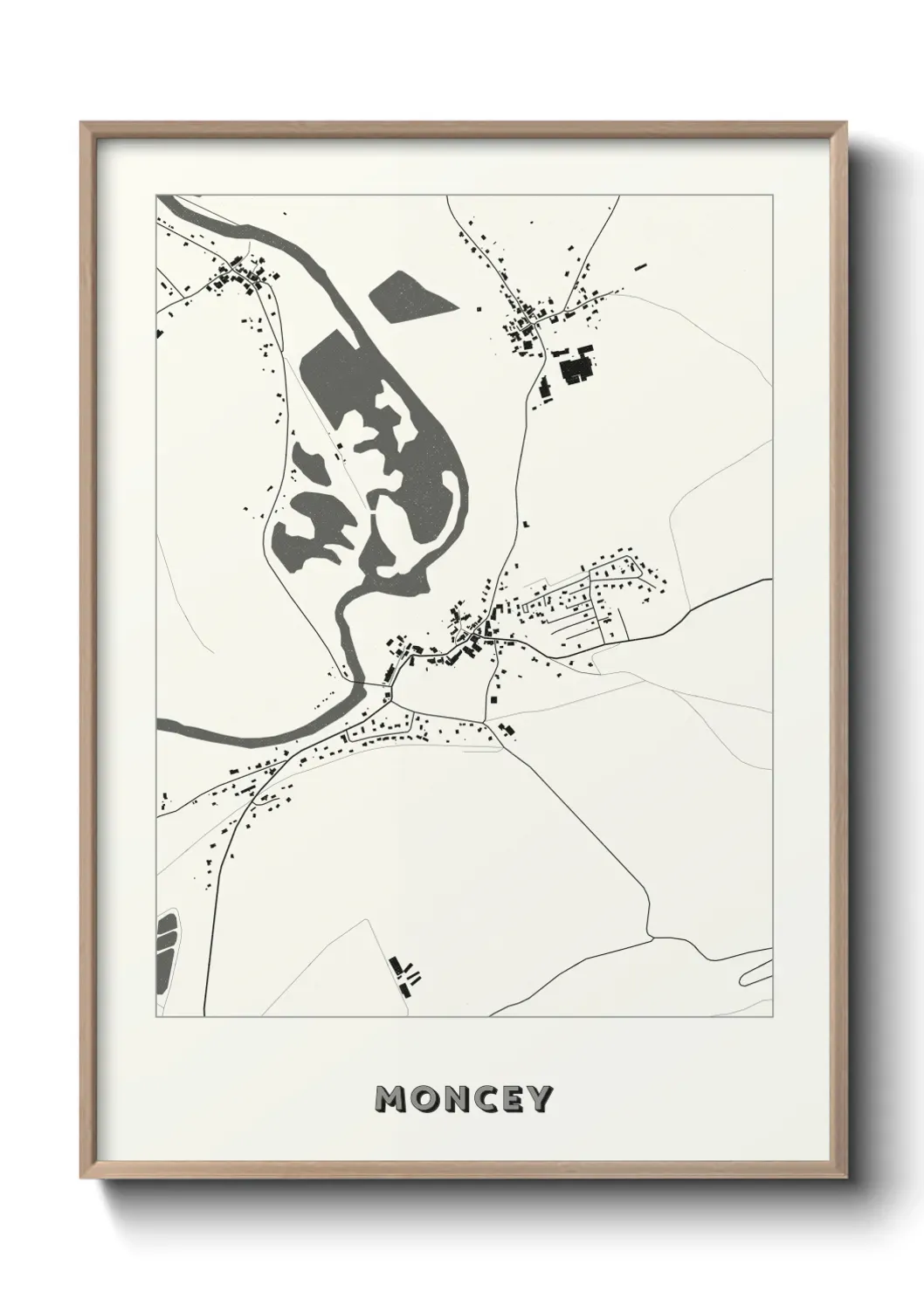 Un poster carte Moncey